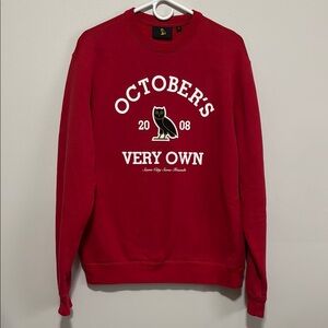 October’s Very Own Men’s Red Crewneck Sweatshirt